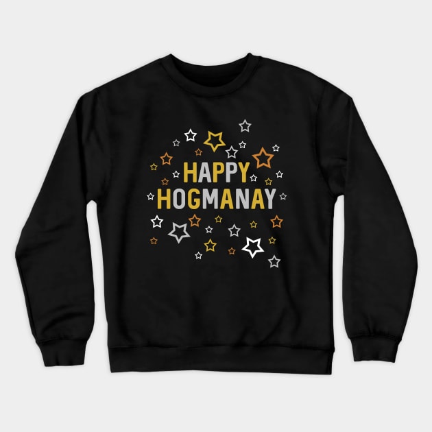 HAPPY HOGMANAY METALLIC TONE CELEBRATION DESIGN Crewneck Sweatshirt by MacPean